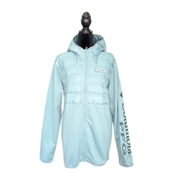 Columbia Women’s Deep Waves Hybrid Hooded Jacket – Aqua Blue – Size Medium – NWT - Picture 7 of 7